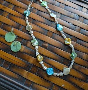 Shell Choker/Necklace w/ Earrings